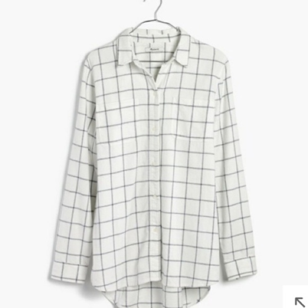 Madewell Flannel Shirt In Windowpane